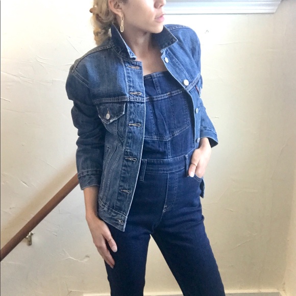 Levi’s👖Denim Skinny Overall Bib Jumper Dungare XS - Picture 2 of 9